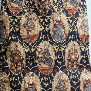 Kieselstein Cord Dark Ages Gothic Tie Knights Royal Court made in Italy